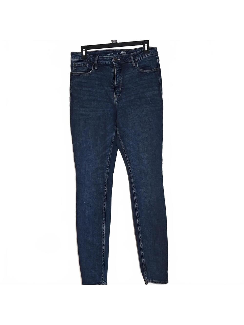 Old Navy Blue Rockstar High Rise Super Skinny Jeans Size 12 Long